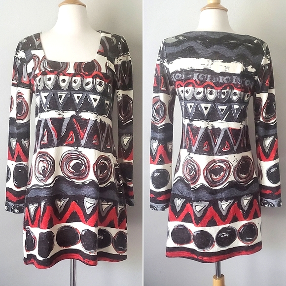 Anthropologie Abstract Print Sweater Dress - Picture 1 of 4